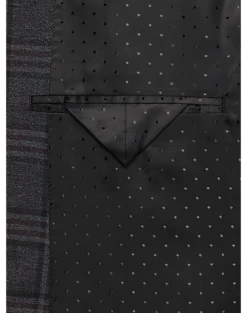 Michael Strahan Classic Fit Sport Coat, Wine Plaid -Elite Suit Shop MW40 15K1 17 MICHAEL STRAHAN CHARCOAL ALT2