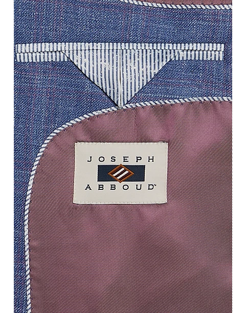 Joseph Abboud Modern Fit Sport Coat, Blue Windowpane Plaid 3 Joseph Abboud Modern Fit Sport Coat, Blue Windowpane Plaid - Image 3