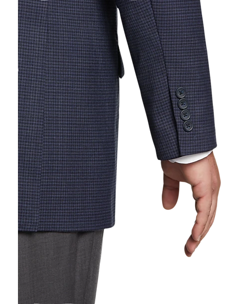 Pronto Uomo Executive Fit Sport Coat, Blue Check 2 Pronto Uomo Executive Fit Sport Coat, Blue Check - Image 2