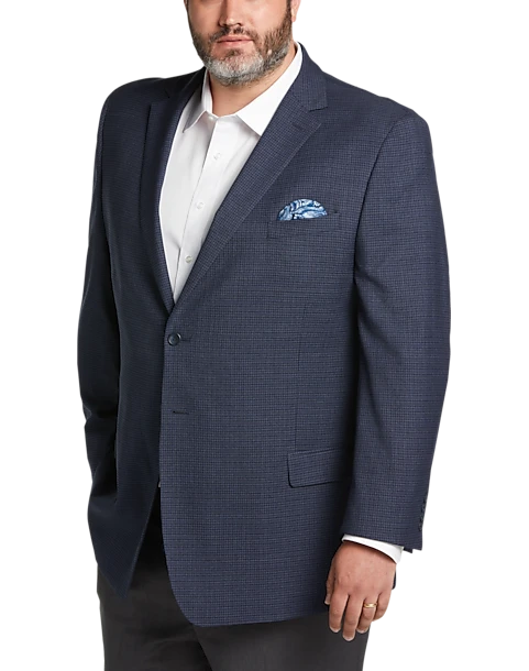 Pronto Uomo Executive Fit Sport Coat, Blue Check 1 Pronto Uomo Executive Fit Sport Coat, Blue Check