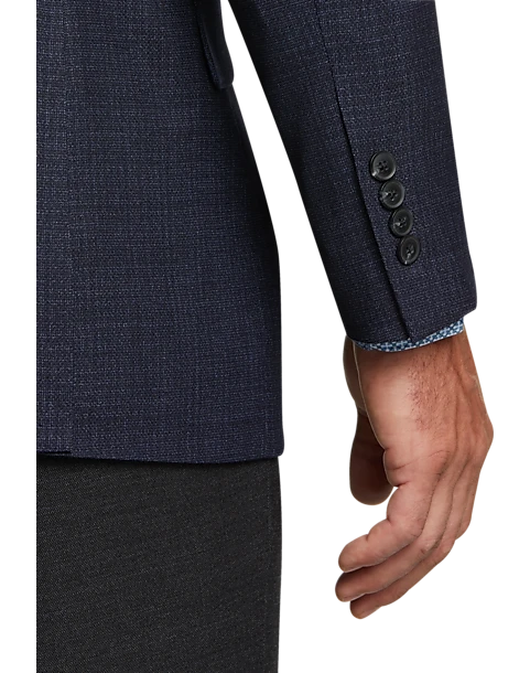 Awearness Kenneth Cole Modern Fit Sport Coat, Navy Check 2 Awearness Kenneth Cole Modern Fit Sport Coat, Navy Check - Image 2