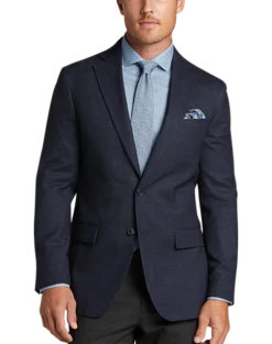 Awearness Kenneth Cole Modern Fit Sport Coat, Navy Check
