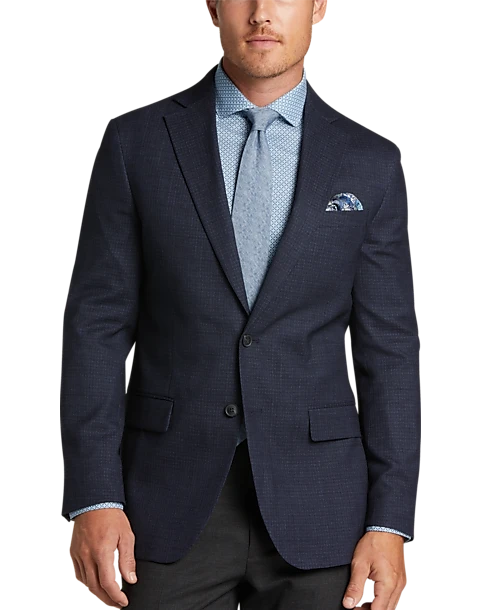 Awearness Kenneth Cole Modern Fit Sport Coat, Navy Check 1 Awearness Kenneth Cole Modern Fit Sport Coat, Navy Check