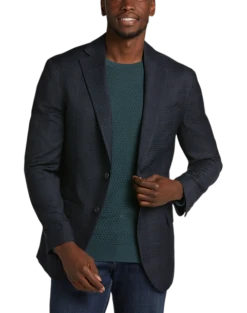 Awearness Kenneth Cole Sport Coat, Navy Plaid