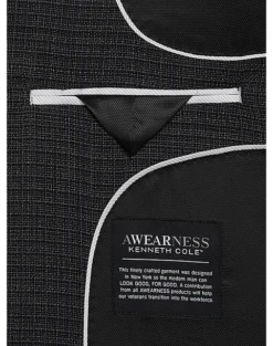 Awearness Kenneth Cole Sport Coat, Charcoal Check -Elite Suit Shop MW40 15Y5 97 AWEARNESS KENNETH COLE CHARCOAL CHECK ALT2