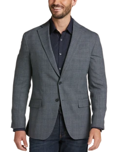 Awearness Kenneth Cole Modern Fit Sport Coat, Gray Plaid
