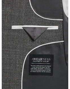 Awearness Kenneth Cole Modern Fit Notch Lapel Sport Coat, Gray Tic 6 Awearness Kenneth Cole Modern Fit Notch Lapel Sport Coat, Gray Tic -Elite Suit Shop MW40 15YR 74 AWEARNESS KENNETH COLE GRAY TIC ALT2