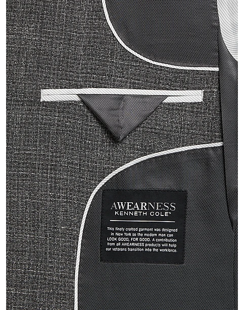 Awearness Kenneth Cole Modern Fit Notch Lapel Sport Coat, Gray Tic 3 Awearness Kenneth Cole Modern Fit Notch Lapel Sport Coat, Gray Tic - Image 3