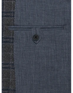 Michael Strahan Modern Fit Sport Coat, Gray Plaid -Elite Suit Shop MW40 15YU 64 MICHAEL STRAHAN GRAY PLAID ALT2