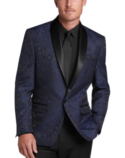 Michael Strahan Classic Fit Shawl Lapel Dinner Jacket, Blue Floral