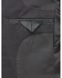 Egara Slim Fit Satin Peak Lapel Dinner Jacket, Burgundy Patterned -Elite Suit Shop MW40 15ZY 60 EGARA BURGUNDY FANCY ALT2