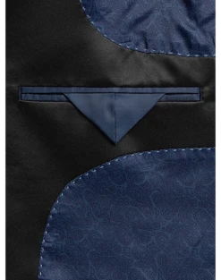 Egara Slim Fit Peak Lapel Dinner Jacket, Charcoal Paisley -Elite Suit Shop MW40 160Y 66 EGARA CHARCOAL PAISLEY ALT2