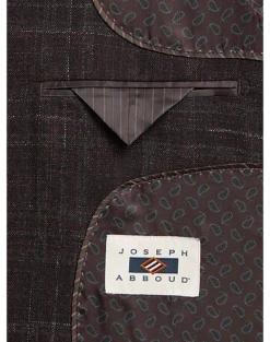 Joseph Abboud Slim Fit Sport Coat, Burgundy Plaid -Elite Suit Shop MW40 165C 60 JOSEPH ABBOUD BURGUNDY PLAID ALT2