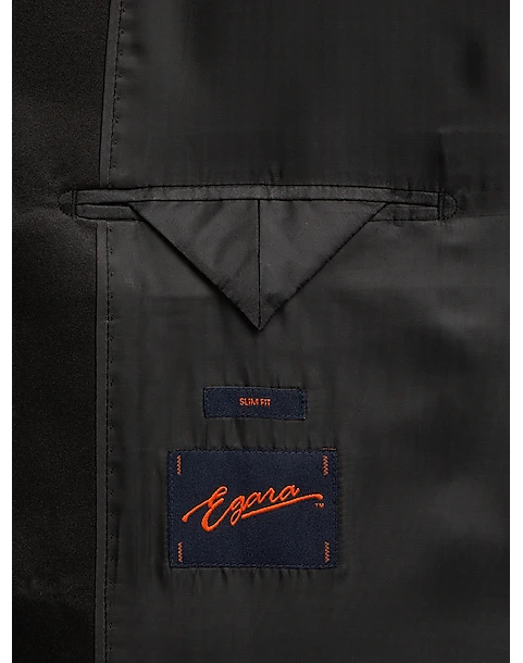 Egara Slim Fit Peak Lapel Double Breasted Dinner Jacket, Navy Tic 3 Egara Slim Fit Peak Lapel Double Breasted Dinner Jacket, Navy Tic - Image 3