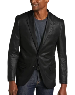 Daniel Hechter Modern Fit Vegan Leather Sport Coat, Brown