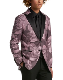 Egara Slim Fit Dinner Jacket Pink Floral