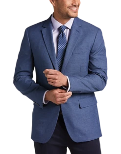 Michael Strahan Classic Fit Sport Coat, Blue Mini Houndstooth