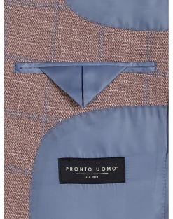 Pronto Uomo Modern Fit Notch Lapel Sport Coat, Rose Plaid 6 Pronto Uomo Modern Fit Notch Lapel Sport Coat, Rose Plaid -Elite Suit Shop MW40 16JK 46 PRONTO UOMO ROSE PLAID ALT2