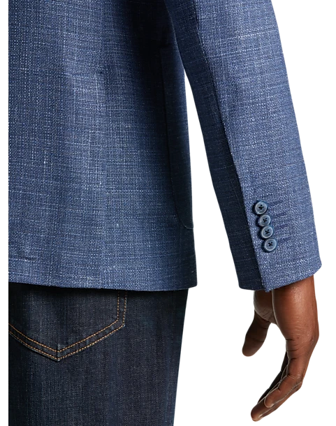 Joseph Abboud Modern Fit Notch Lapel Sport Coat, Blue Tic 2 Joseph Abboud Modern Fit Notch Lapel Sport Coat, Blue Tic - Image 2