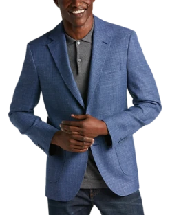 Joseph Abboud Modern Fit Notch Lapel Sport Coat, Blue Tic