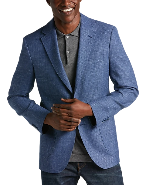 Joseph Abboud Modern Fit Notch Lapel Sport Coat, Blue Tic 1 Joseph Abboud Modern Fit Notch Lapel Sport Coat, Blue Tic