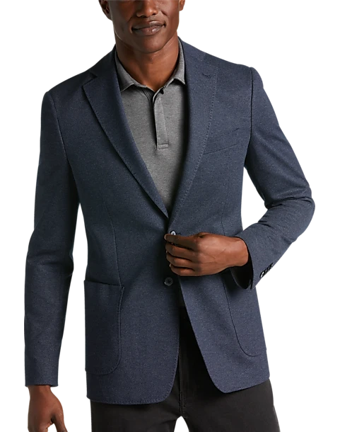 JOE Joseph Abboud Slim Fit Knit Sport Coat, Navy Tic -Elite Suit Shop MW40 16KN 71 JOE JOSEPH ABBOUD NAVY TIC MAIN