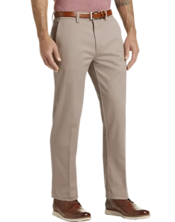 Haggar Iron Free Premium Straight Fit Khaki Pants, Sand