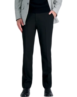 J.M. Haggar Premium 4-Way Stretch Classic Fit Dress Pants, Light Tan Sharkskin