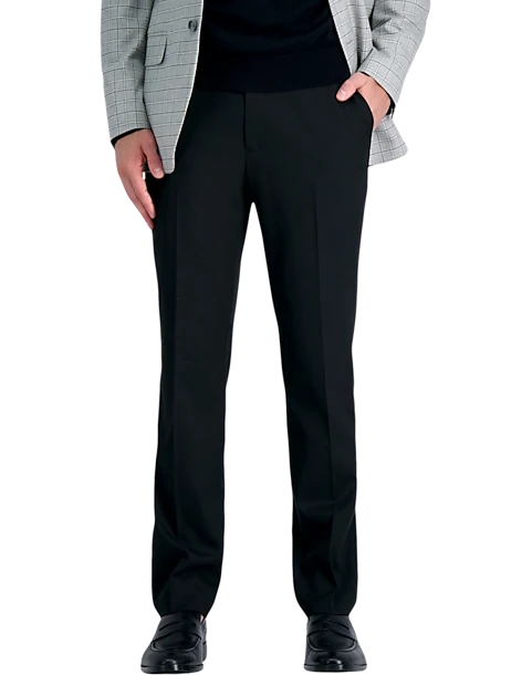 J.M. Haggar Premium 4-Way Stretch Classic Fit Dress Pants, Blue Bone Sharkskin 1 J.M. Haggar Premium 4-Way Stretch Classic Fit Dress Pants, Blue Bone Sharkskin