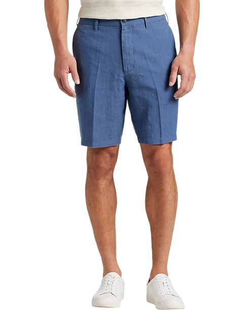 Joseph Abboud Modern Fit Linen Shorts, Indigo 1 Joseph Abboud Modern Fit Linen Shorts, Indigo