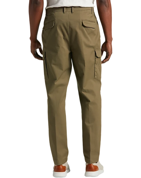 Joseph Abboud Modern Fit Cargo Pants, Washed Olive 2 Joseph Abboud Modern Fit Cargo Pants, Washed Olive - Image 2