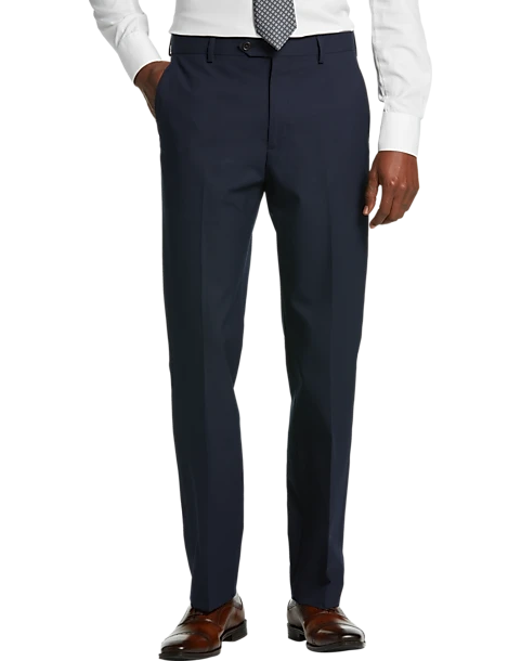 Joseph Abboud Classic Fit Pants, Navy -Elite Suit Shop MW40 22XW 01 JOSEPH ABBOUD NAVY SOLID MAIN