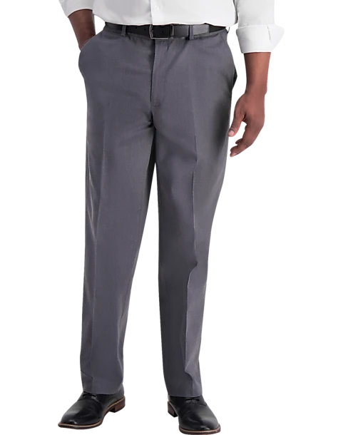 Haggar Iron-Free Premium Khaki® Classic Fit Flat-Front Pants, Khaki 1 Haggar Iron-Free Premium Khaki® Classic Fit Flat-Front Pants, Khaki