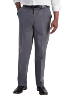Haggar Iron-Free Premium Khaki® Classic Fit Flat-Front Pants, Navy