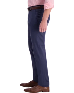 Haggar Iron-Free Premium Khaki™ Slim/Straight Fit Flat-Front Pants, Indigo 6 Haggar Iron-Free Premium Khaki™ Slim/Straight Fit Flat-Front Pants, Indigo -Elite Suit Shop MW40 235T 07 HAGGAR INDIGO ALT2 2