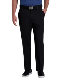 Haggar Cool Right® Performance Flex Classic Fit Flat-Front Pants, Midnight
