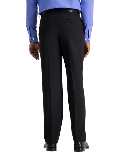 J.M. Haggar™ 4-Way Stretch Classic Fit Flat-Front Pants, Blue 2 J.M. Haggar™ 4-Way Stretch Classic Fit Flat-Front Pants, Blue - Image 2