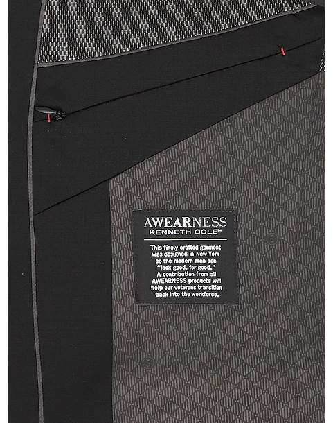 Awearness Kenneth Cole AWEAR-TECH Slim Fit Suit, Charcoal 4 Awearness Kenneth Cole AWEAR-TECH Slim Fit Suit, Charcoal - Image 4