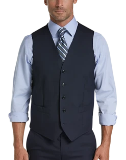 Joseph Abboud Blue Tic Modern Fit Suit Separates Vest