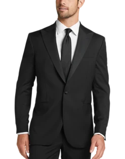 BLACK By Vera Wang Slim Fit Peak Lapel Tuxedo Jacket, Black