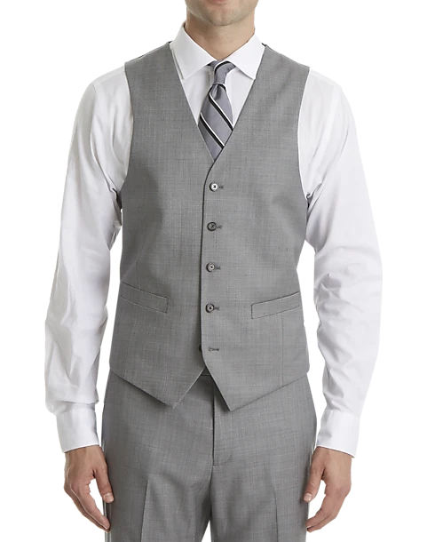 Lauren By Ralph Lauren Classic Fit Suit Separates Vest, Light Gray Sharkskin