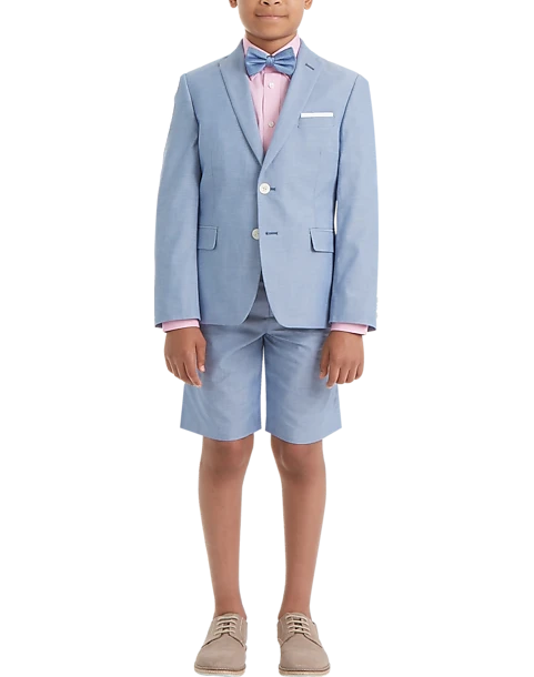 Lauren By Ralph Lauren Boys (Sizes 8-20) Suit Separates Coat, Light Blue Chambray 1 Lauren By Ralph Lauren Boys (Sizes 8-20) Suit Separates Coat, Light Blue Chambray