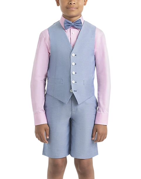 Lauren By Ralph Lauren Boys (Sizes 4-7) Suit Separates Vest, Light Blue Chambray