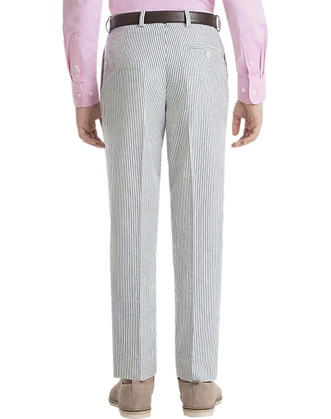 Lauren By Ralph Lauren Boys (Size 4-7) Suit Separates Pants, Blue & White Seersucker 2 Lauren By Ralph Lauren Boys (Size 4-7) Suit Separates Pants, Blue & White Seersucker - Image 2