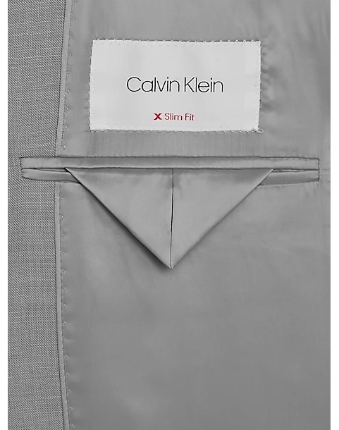 Calvin Klein X-Fit Slim Fit Suit Separates Coat, Light Gray Sharkskin 3 Calvin Klein X-Fit Slim Fit Suit Separates Coat, Light Gray Sharkskin - Image 3