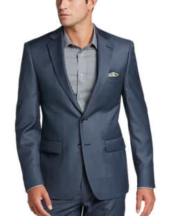 Calvin Klein X-Fit Slim Fit Suit Separates Coat, Blue Sharkskin