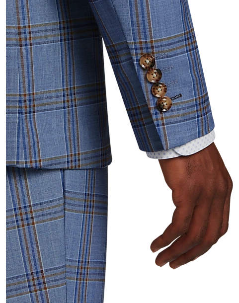 Tayion Classic Fit Suit Separates Coat, Navy & Rust Plaid 2 Tayion Classic Fit Suit Separates Coat, Navy & Rust Plaid - Image 2