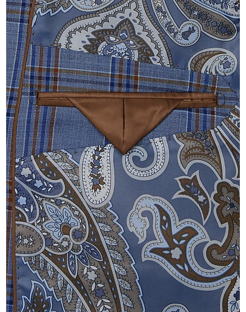 Tayion Classic Fit Suit Separates Coat, Navy & Rust Plaid 3 Tayion Classic Fit Suit Separates Coat, Navy & Rust Plaid - Image 3