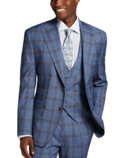 Tayion Classic Fit Suit Separates Coat, Navy & Rust Plaid 9 Tayion Classic Fit Suit Separates Coat, Navy & Rust Plaid -Elite Suit Shop MW40 3W8P 61 TAYION NAVY RUST PLAID ALT4