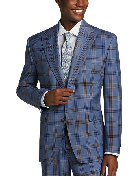 Tayion Classic Fit Suit Separates Coat, Navy & Rust Plaid 1 Tayion Classic Fit Suit Separates Coat, Navy & Rust Plaid